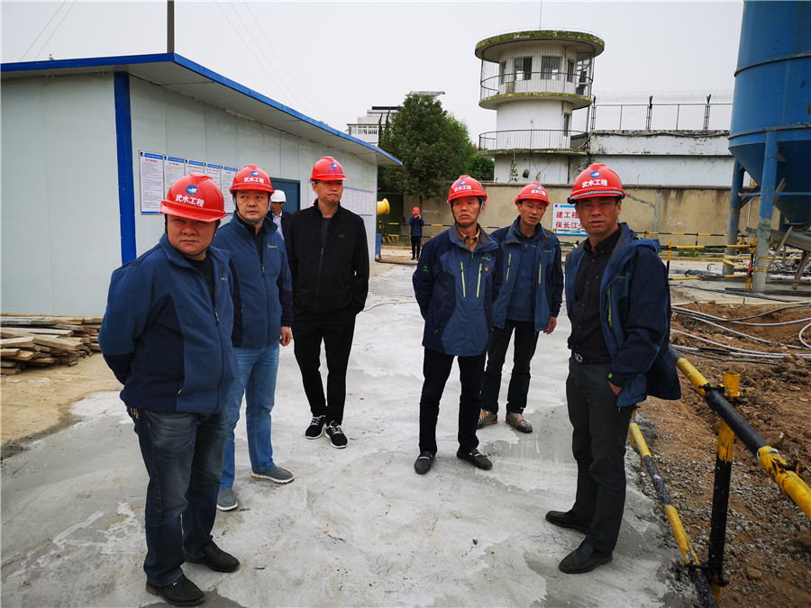 公司领导调研金口水厂二期扩建、白沙洲水厂改扩建工程