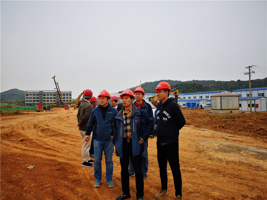 公司领导调研金口水厂二期扩建、白沙洲水厂改扩建工程