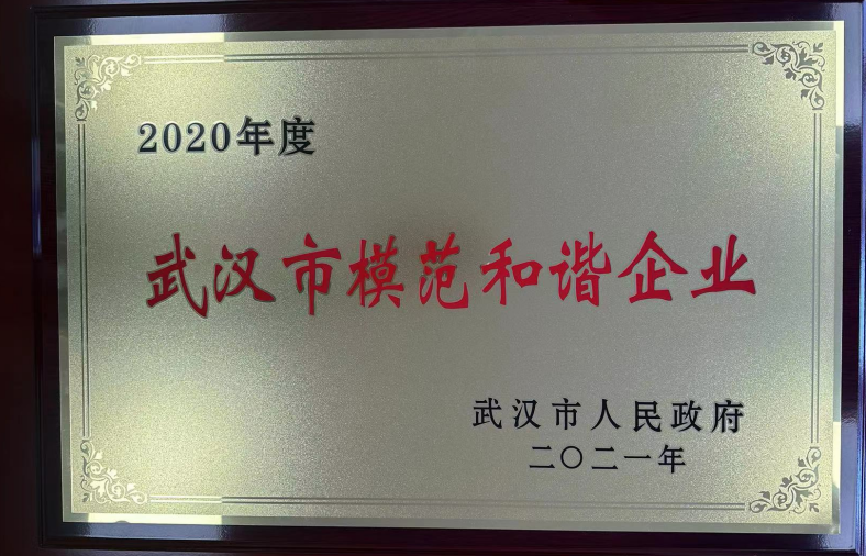 2020年度 武汉市模范和谐企业